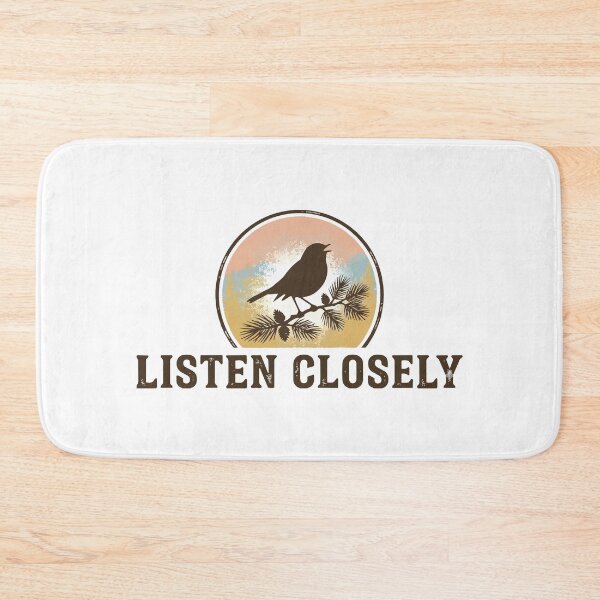 Item preview, Listen Closely - Retro Robin Bird on Branch Morning Art designed and sold by ArcApparel2020.