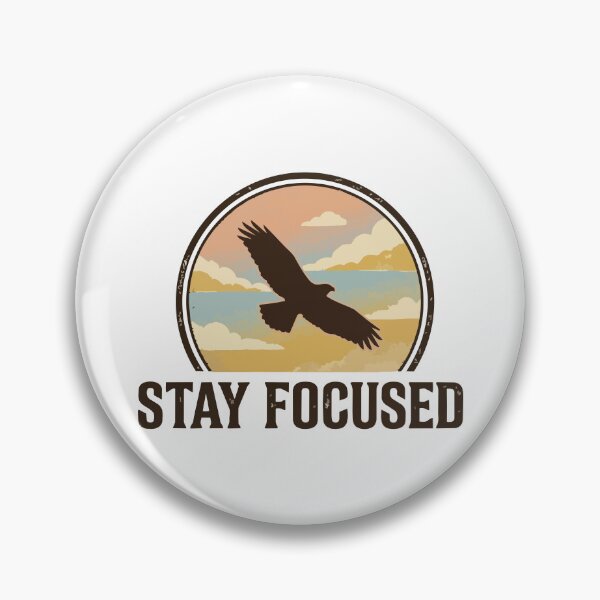 Item preview, Stay Focused - Hawk Silhouette Vintage Birdwatching Circle designed and sold by ArcApparel2020.