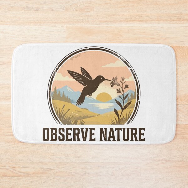 Item preview, Observe Nature - Vintage Hummingbird Morning Floral Circle designed and sold by ArcApparel2020.