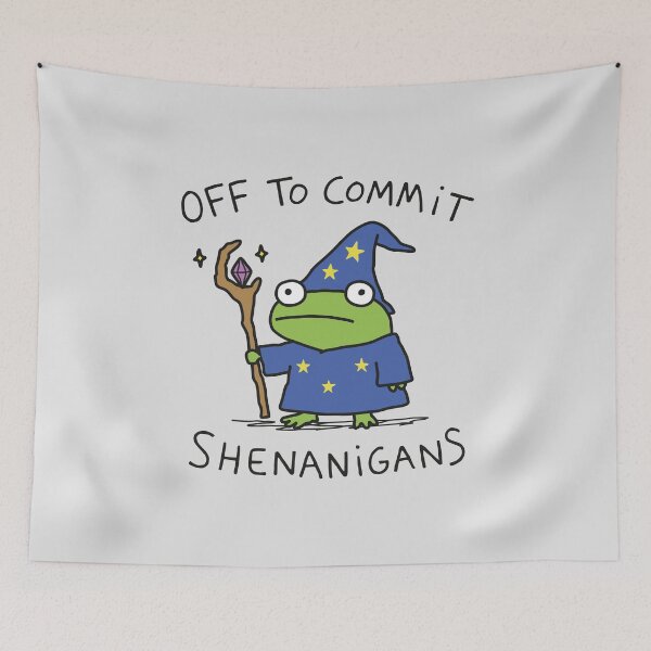 Item preview, Off to Commit Shenanigans Frog designed and sold by NQArtist.