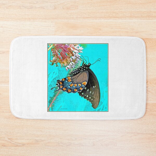 Item preview, Eastern Tiger Swallowtail Butterfly, Milkweed Flowers, Digital Illustration designed and sold by AMacGPhilly.