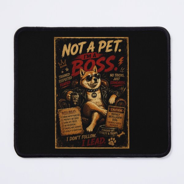 Item preview, Funny Shiba Boss Poster With Retro Leader Attitude Street Style designed and sold by Modaozushi216.