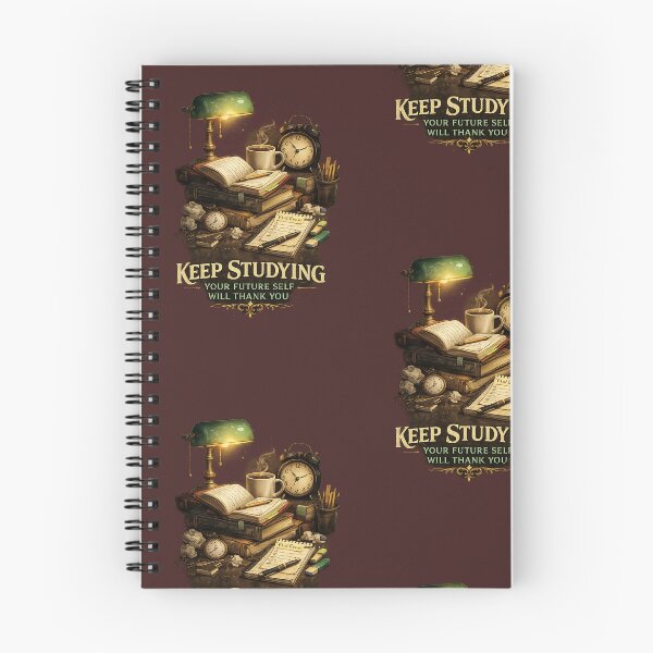 Item preview, Study Hard Vintage Desk Illustration designed and sold by Ishratparween11.