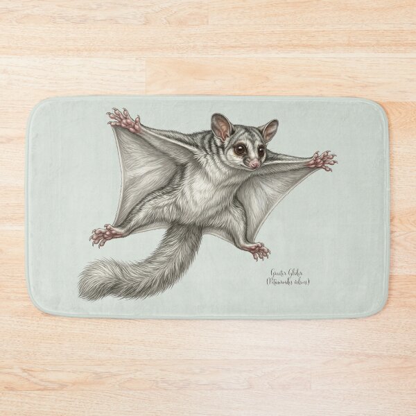 Item preview, Ghost of the Canopy: Greater Glider (Petauroides volans) Dramatic Botanical Print designed and sold by FreiherrPK.