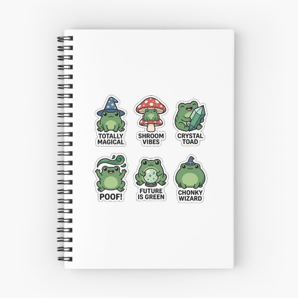 Item preview, Kawaii Mystic Toad Sticker Pack - Cute Wizard Frog & Nature Puns designed and sold by SimpleP.