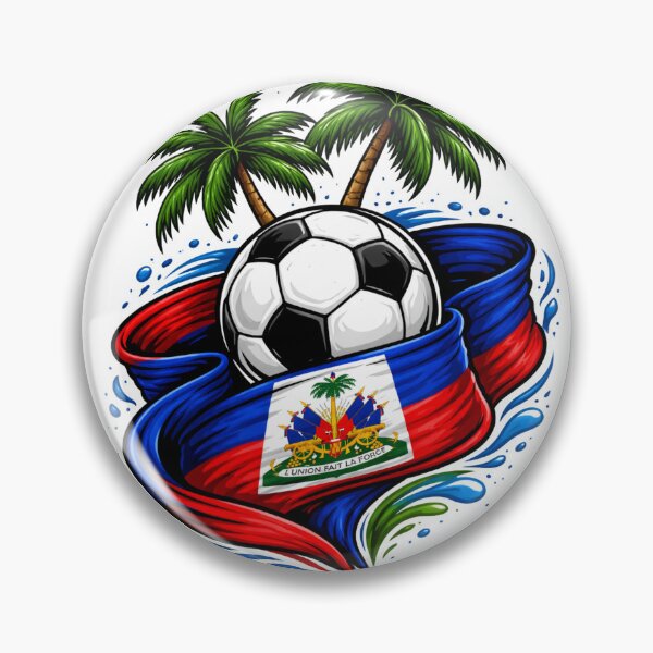 Item preview, haitian flag soccer Palm tree  designed and sold by gigipl7.
