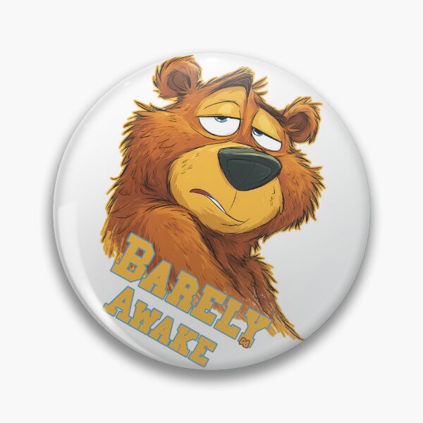 Item preview, Barely Awake Funny Lazy Bear Mascot Coffee Morning Humor Streetwear designed and sold by DesignArtist.ia.