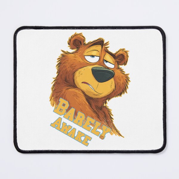 Item preview, Barely Awake Funny Lazy Bear Mascot Coffee Morning Humor Streetwear designed and sold by DesignArtist.ia.
