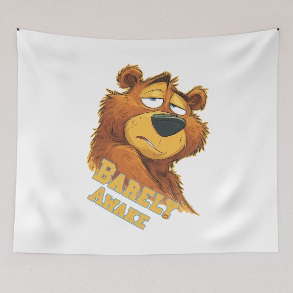 Item preview, Barely Awake Funny Lazy Bear Mascot Coffee Morning Humor Streetwear designed and sold by DesignArtist.ia.