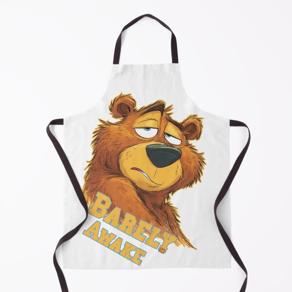 Item preview, Barely Awake Funny Lazy Bear Mascot Coffee Morning Humor Streetwear designed and sold by DesignArtist.ia.