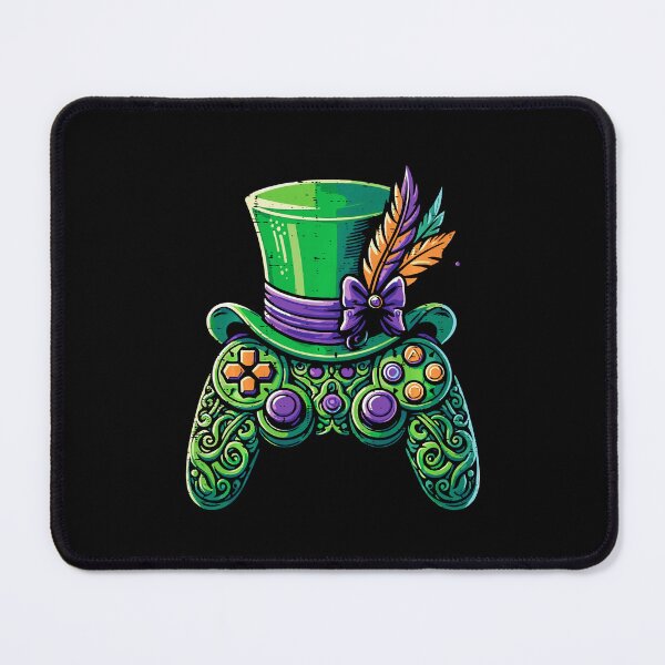 Item preview, Mardi Gras Gaming Controller with Festive Carnival Hat Retro Style designed and sold by FGTV2021.
