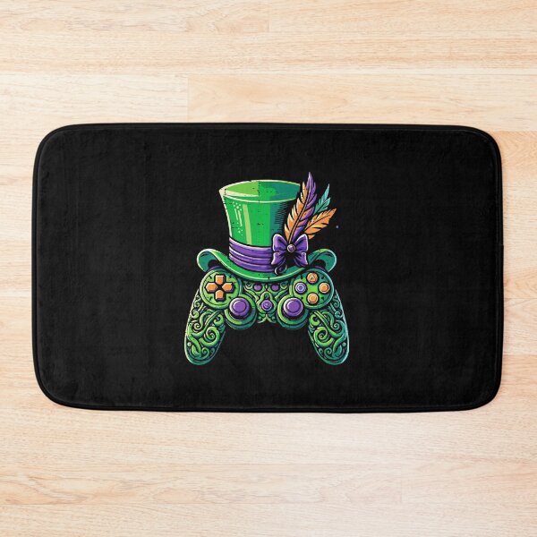 Item preview, Mardi Gras Gaming Controller with Festive Carnival Hat Retro Style designed and sold by FGTV2021.