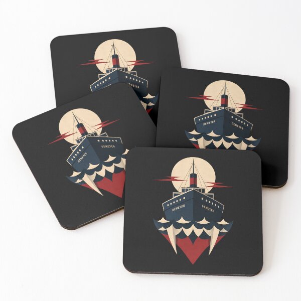 Item preview, Dracula Demeter Vampire Fangs Ship Art Deco Horror Graphic designed and sold by Fenay Designs.
