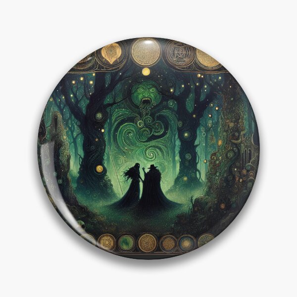 Item preview, The Enchanted Green Grove | Mystical Folk Horror Art | Stoneflower-Art designed and sold by Stoneflower-Art.