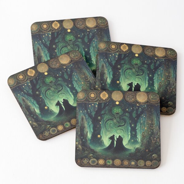 Item preview, The Enchanted Green Grove | Mystical Folk Horror Art | Stoneflower-Art designed and sold by Stoneflower-Art.