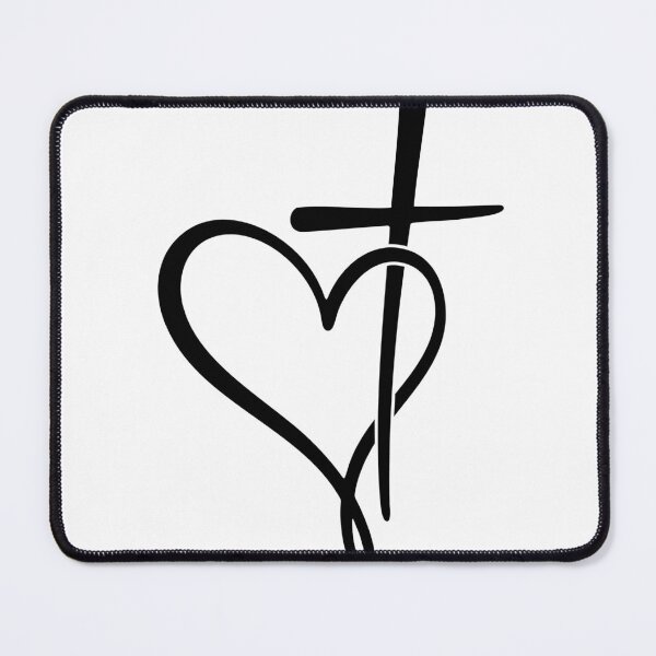 Item preview, Christian Cross Heart Unity Faith Symbol designed and sold by debbiebento.