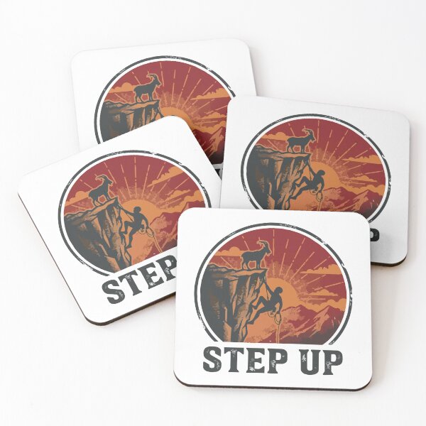 Item preview, Step Up - Vintage Rock Climbing Mountain Goat Badge designed and sold by ArcApparel2020.