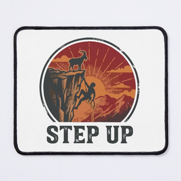 Item preview, Step Up - Vintage Rock Climbing Mountain Goat Badge designed and sold by ArcApparel2020.