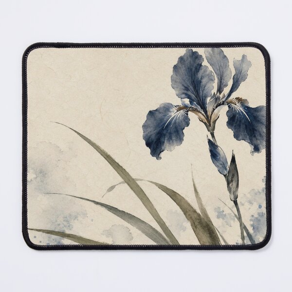 Item preview, Indigo Blue Iris Watercolor Botanical Art designed and sold by ArtDesignRemix.