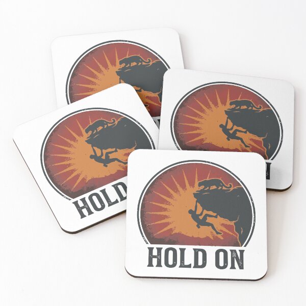 Item preview, Hold On - Retro Bouldering Snow Leopard Climbing Graphic designed and sold by ArcApparel2020.