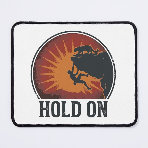 Item preview, Hold On - Retro Bouldering Snow Leopard Climbing Graphic designed and sold by Arc2020.