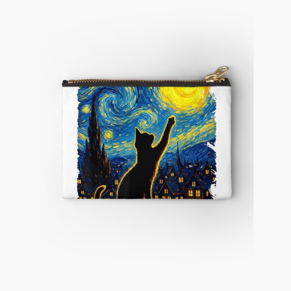 Item preview, Black Cat Starry Night Van Gogh Cat, Cat Mom, Cat Dad T-Shirt designed and sold by rawr00.