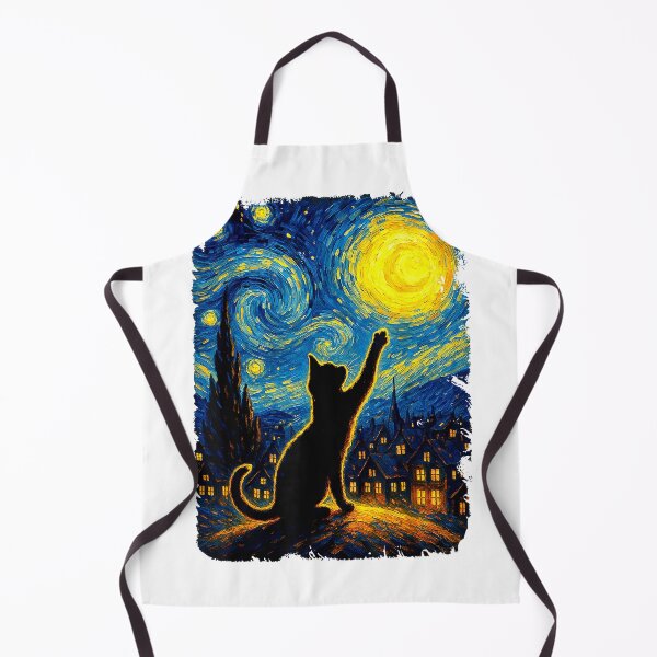 Item preview, Black Cat Starry Night Van Gogh Cat, Cat Mom, Cat Dad T-Shirt designed and sold by rawr00.