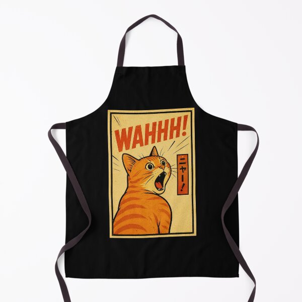 Item preview, Retro Orange Cat Reaction Poster with Loud Manga Panic Expression designed and sold by ferminhays.