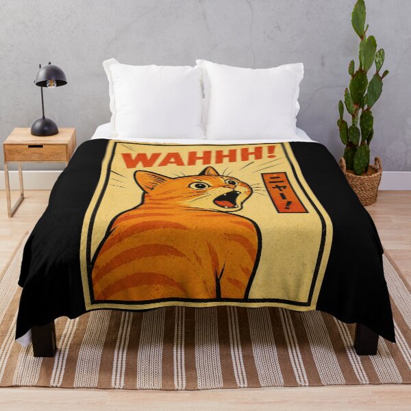 Item preview, Retro Orange Cat Reaction Poster with Loud Manga Panic Expression designed and sold by ferminhays.