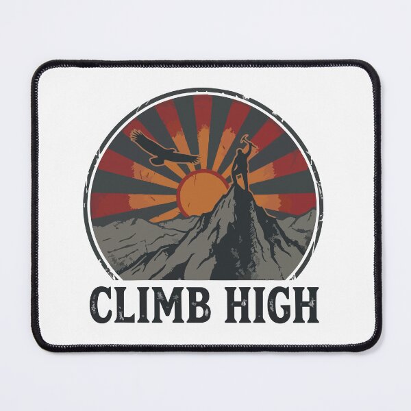 Item preview, Climb High - Summit Climber And Eagle Vintage Badge designed and sold by ArcApparel2020.