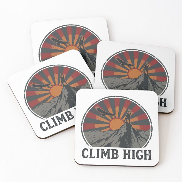 Item preview, Climb High - Summit Climber And Eagle Vintage Badge designed and sold by ArcApparel2020.