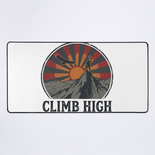 Item preview, Climb High - Summit Climber And Eagle Vintage Badge designed and sold by ArcApparel2020.