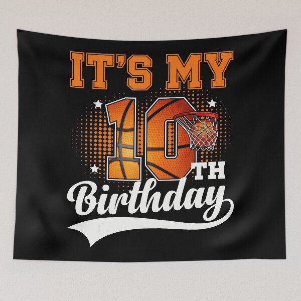 Item preview, 10th Birthday Basketball With Bold Retro Sports Lettering designed and sold by allistermariam.