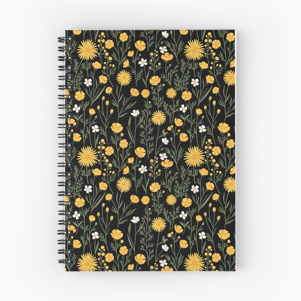 Item preview, High Contrast Midnight Wildflower Botanical Art designed and sold by VelloomStore.