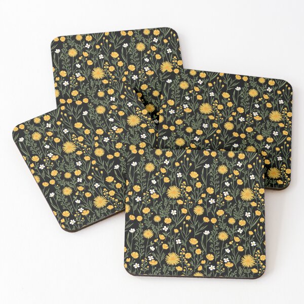 Item preview, High Contrast Midnight Wildflower Botanical Art designed and sold by VelloomStore.