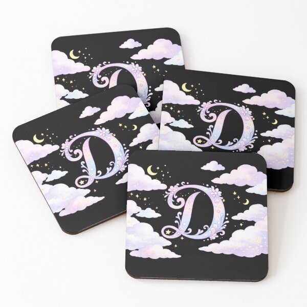 Item preview, Letter D Dreamy Celestial Watercolor Cloud Initial Art — Aesthetic Gift Sticker designed and sold by irfanshikh.