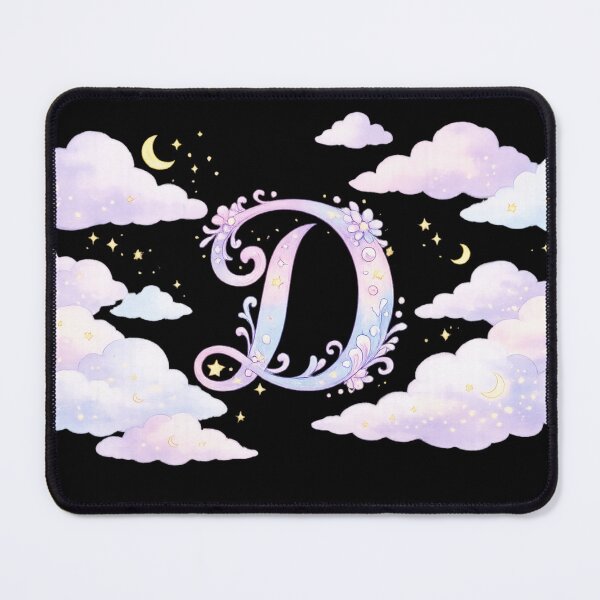 Item preview, Letter D Dreamy Celestial Watercolor Cloud Initial Art — Aesthetic Gift Sticker designed and sold by irfanshikh.