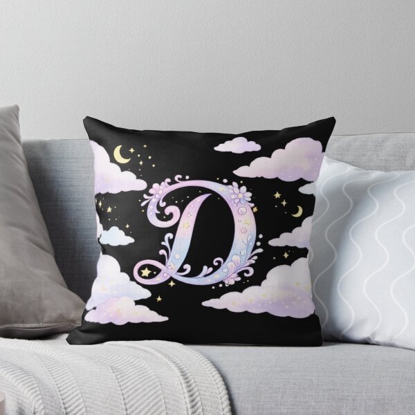 Item preview, Letter D Dreamy Celestial Watercolor Cloud Initial Art — Aesthetic Gift Sticker designed and sold by irfanshikh.