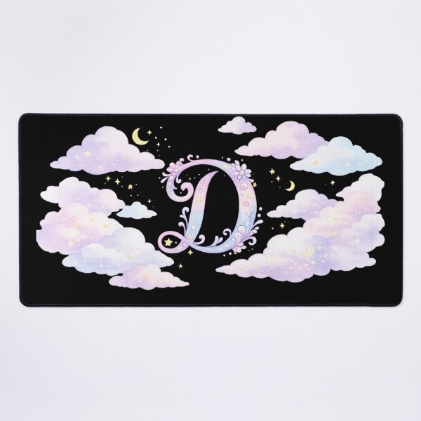 Item preview, Letter D Dreamy Celestial Watercolor Cloud Initial Art — Aesthetic Gift Sticker designed and sold by irfanshikh.