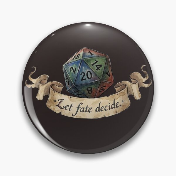 Item preview, D20 "Let Fate Decide" RPG Sticker designed and sold by AestheticRPG .