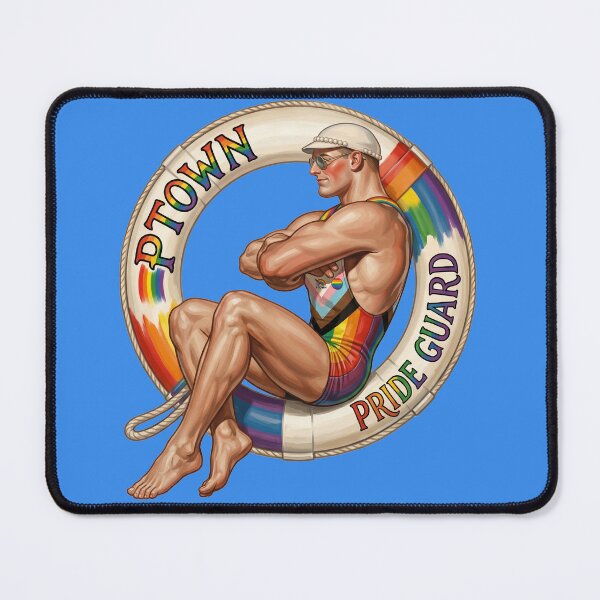 Item preview, Provincetown Pride Lifeguard  designed and sold by Wonderful world of whimsical Art of yesteryear and today .