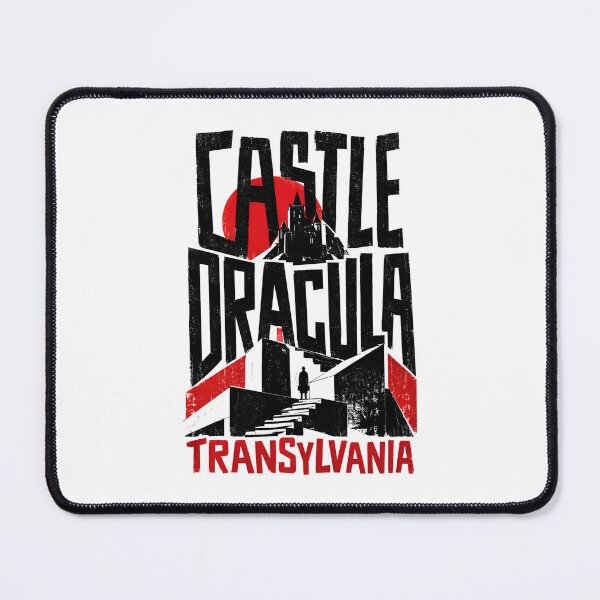 Item preview, Castle Dracula Transylvania Gothic Stencil Horror Poster Art designed and sold by Fenay Designs.