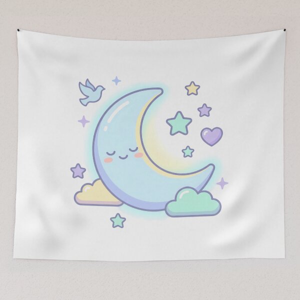 Item preview, Kawaii Smiling Moon World Music Day Melody designed and sold by AbanoubStore.