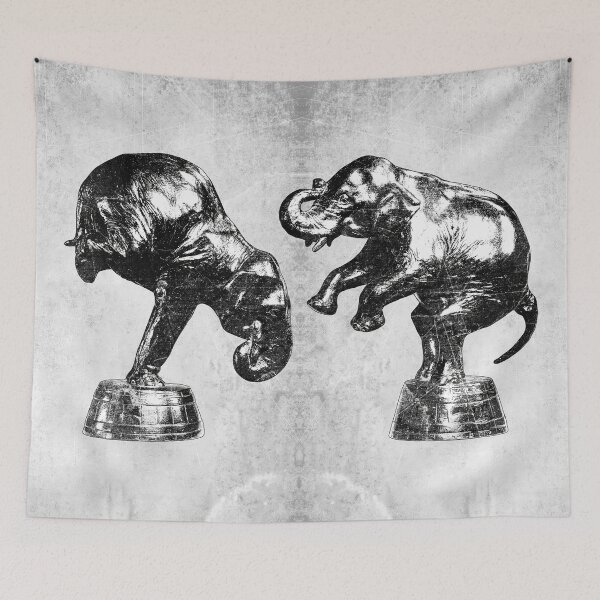 Item preview, Antique Bronze Performing Elephant Sculpture Dual View Dark designed and sold by Ghoul Enterprises.