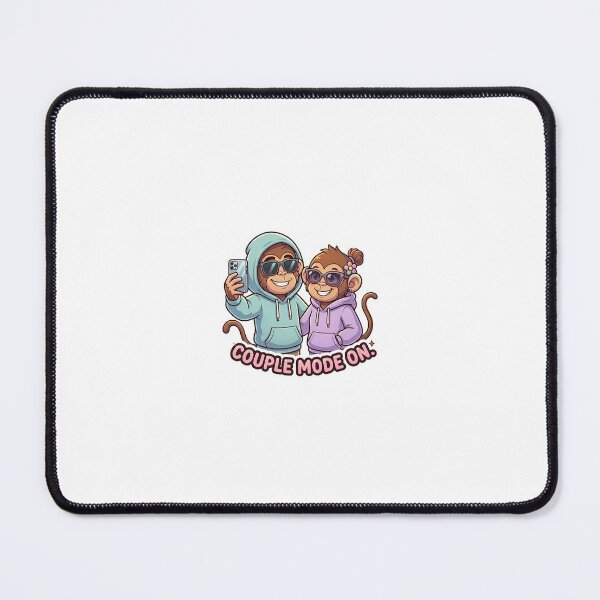 Item preview, Couple Mode On Monkey Sticker | Cute Relationship Cartoon Meme designed and sold by Newkidshub.