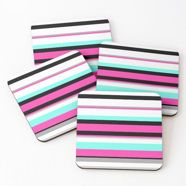 Item preview, Pink and Mint Abstract Horizontal Stripes designed and sold by TwelveParties.