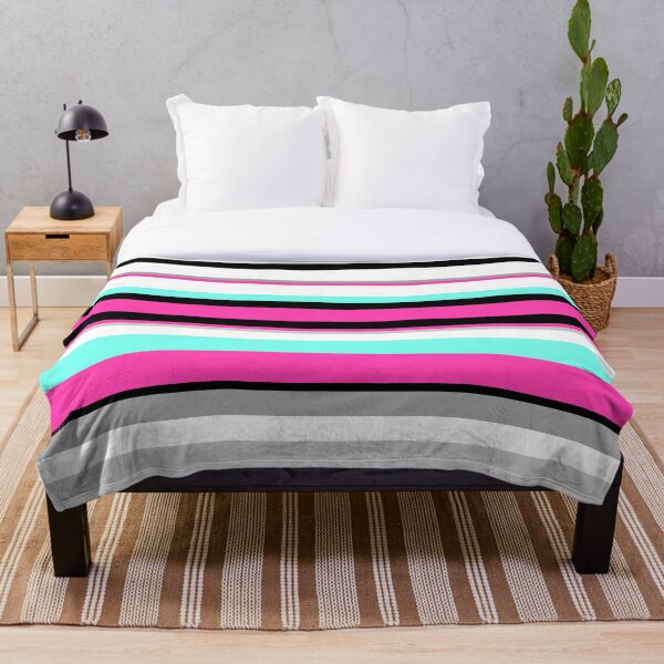 Artikelvorschau, Abstrakte horizontale Streifen in Rosa und Mint entworfen und verkauft von TwelveParties.