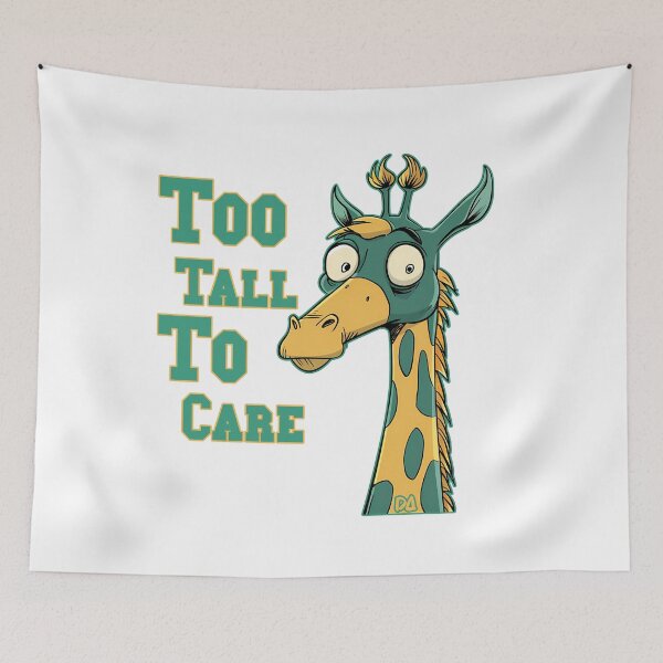 Item preview, Too Tall To Care Funny Giraffe Mascot Quirky Cartoon Streetwear Graphic designed and sold by DesignArtist.ia.