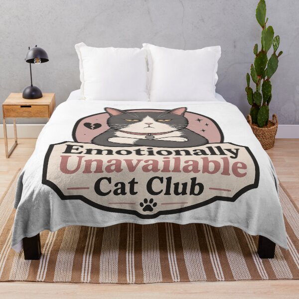Item preview, Emotionally Unavailable Cat Club Meme Design designed and sold by ArtsyExplorer.