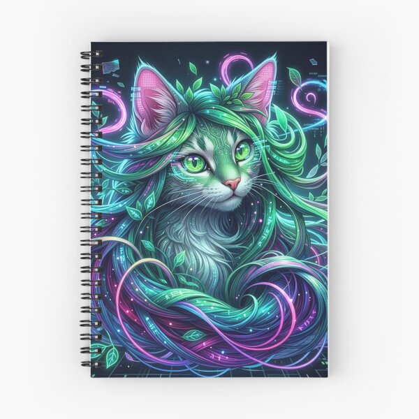 Item preview, Neon Bio synth Cyber-Cat designed and sold by unboxedbyJuls.